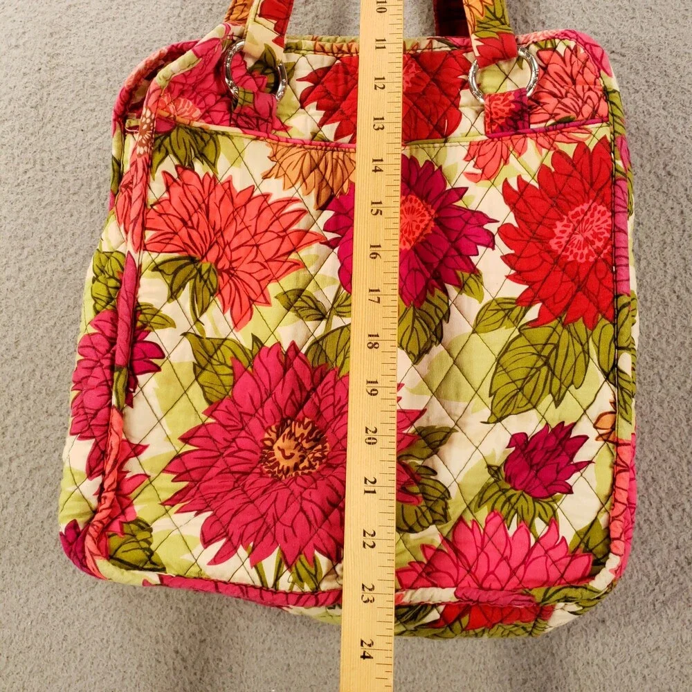 Vera Bradley Purse Womens Handbag Cosmetic Travel Bag Red Pink Floral Quilted